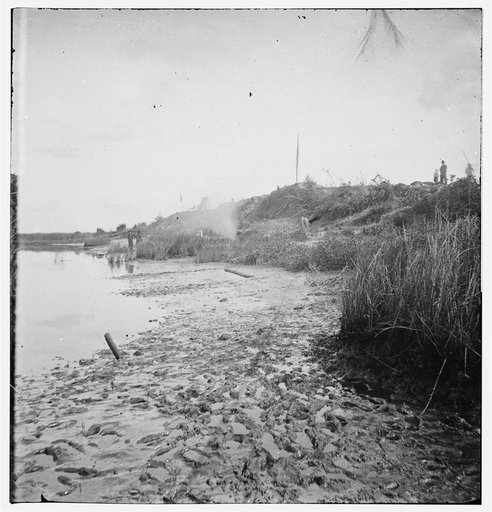 Savannah, Georgia (vicinity). In front of the parapet Fort McAllister
