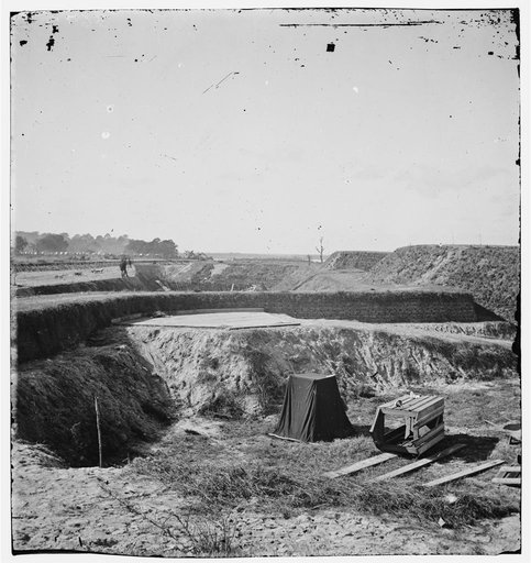Savannah, Georgia (vicinity). View of Fort McAllister and Cooley's photographic tent