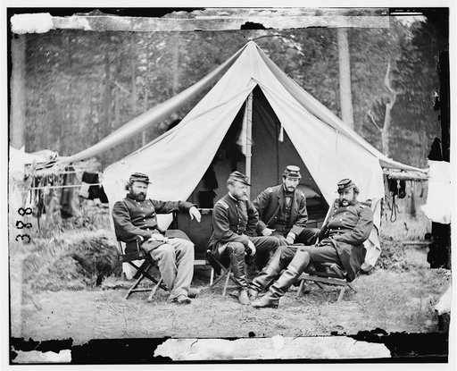 The Peninsula, Virginia. Officers of General George B. McClellan's staff