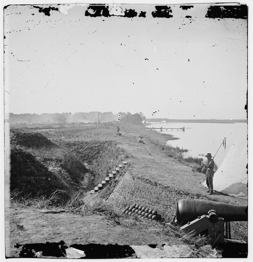 Savannah, Georgia (vicinity). View of Fort McAllister on the Ogeechee River