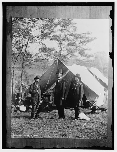 Antietam, Md. Allan Pinkerton, President Lincoln, and Maj. Gen. John A. McClernand