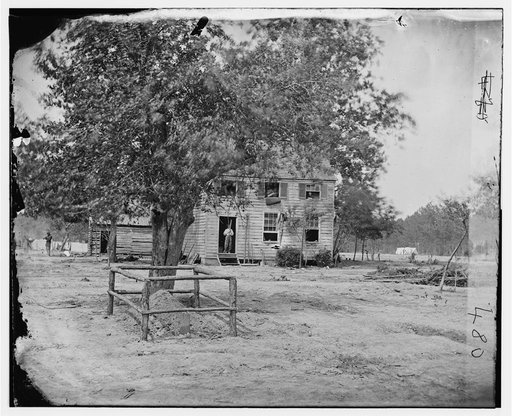 Fair Oaks, Virginia. Frame house on Fair Oaks battlefield used by Hooker's Division as a hospital