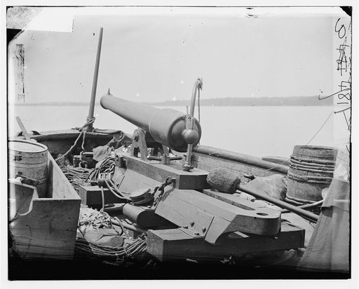 Bow Gun on Confederate gunboat Teazer, captured by the Maritanza