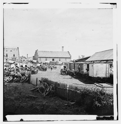 Culpeper Court House, Virginia. Railroad depot and yard