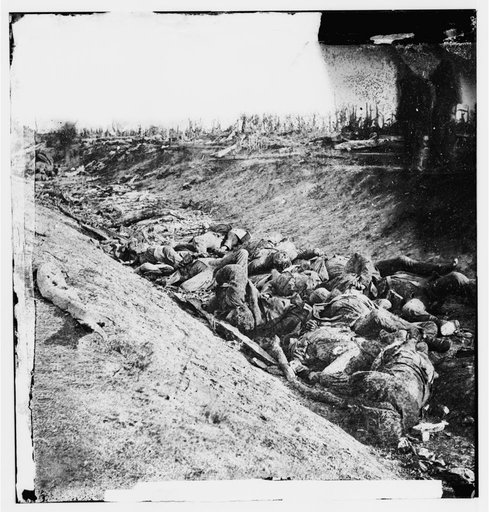 Antietam, Maryland. Dead soldiers in ditch on the right wing where Kimball's brigade fought so desperately
