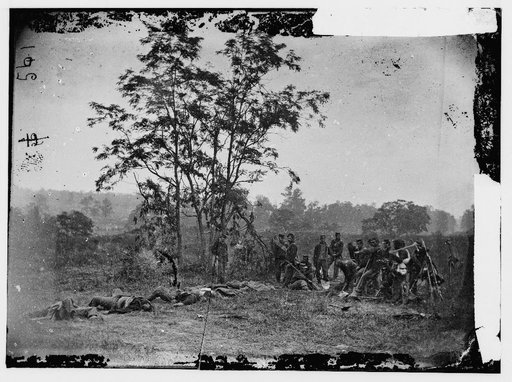 Antietam, Maryland. Burying the dead Confederate soldiers