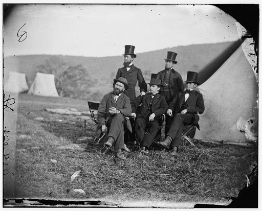 Antietam, Maryland (vicinity). Maj. Allan Pinkerton, Secret Service Department and friends
