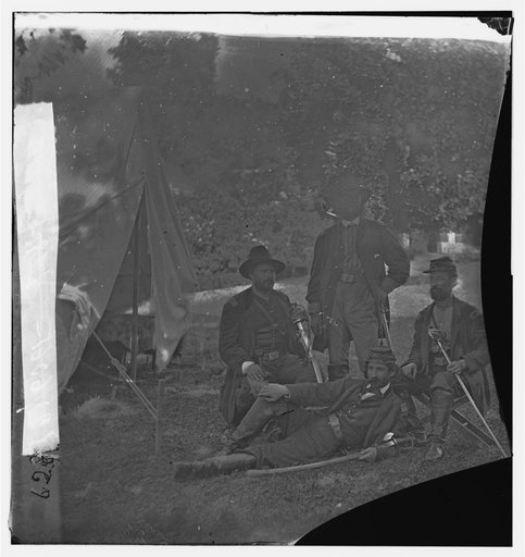 Westover Landing, Virginia. James H. Childs and staff, 4th Pennsylvania Cavalry