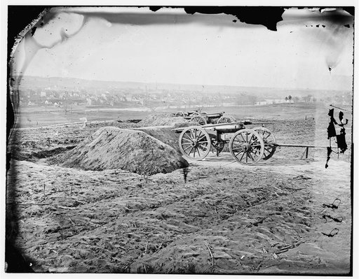 Fredericksburg, Virginia. View of town from Tyler's Battery