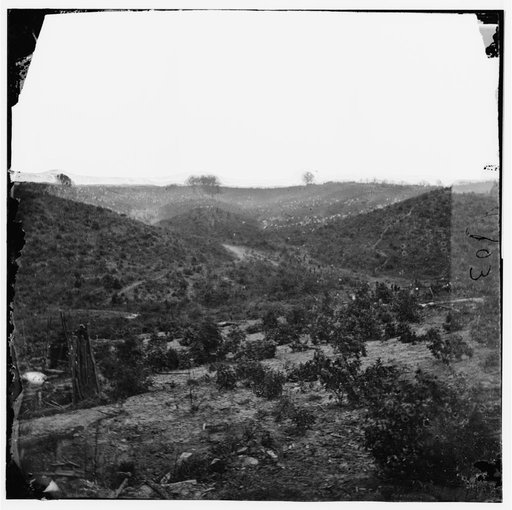 Belle Plain, Virginia. Encampment of 7,000 Confederates in the "Punch bowl"
