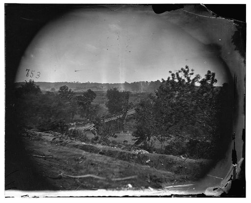 North Anna River, Virginia. Cavalry crossing Chesterfield bridge