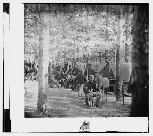 Petersburg, Virginia. Camp of companies, C & D, 1st Massachusetts Cavalry