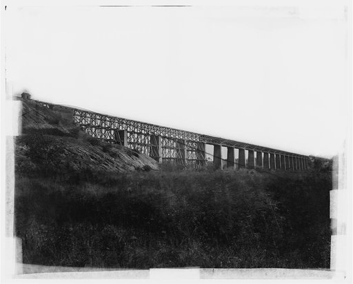 Farmville, Virginia (vicinity). High bridge of the South Side Railroad across the Appomattox