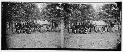 Bealeton, Virginia. Regimental staff, 93d New York Volunteers