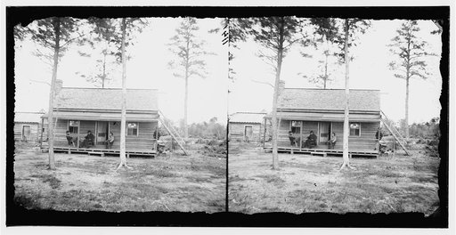 Chapin's Bluff, Virginia. Quarters of Maj. H.A. Pierce, 1st Connecticut Heavy Artillery