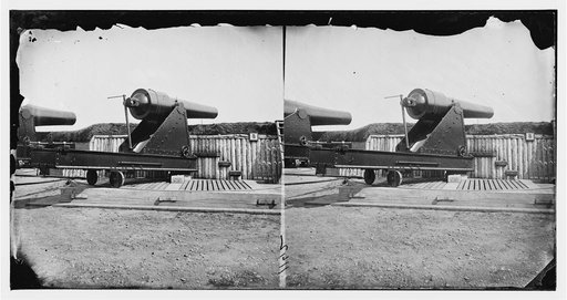 Alexandria, Virginia (vicinity). 200 pdr. Parrott rifle gun in Battery Rodgers