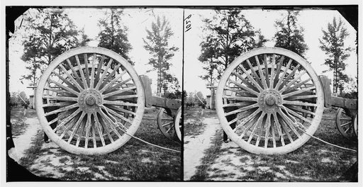Dutch Gap Canal, Virginia. (Drewry's Bluff, James River) A giant sling-cart to carry siege guns