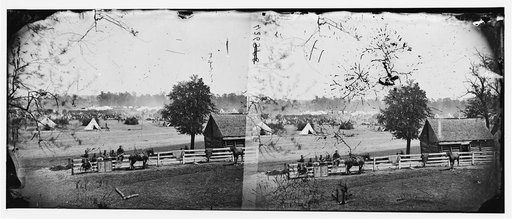 Yorktown, Virginia (vicinity). Headquarters of General McClellan at Camp Winfield Scott