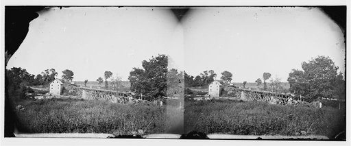 Fauquier Sulphur Springs, Virginia (vicinity). Bridge across the Rappahannock River. North View