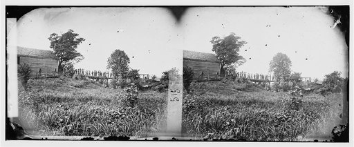 Fauquier Sulphur Springs, Virginia (vicinity). Erecting bridge across north fork of Rappahannock River