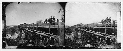 Rappahannock River, Virginia. Bridge across the Rappahannock