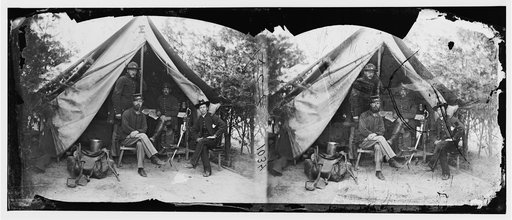 Petersburg, Virginia?]. Officer and men of Company E, 1st New York Engineers