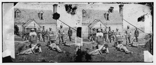 Yorktown, Virginia (vicinity). Group of contrabands at Allen's farm house near Williamsburg Road