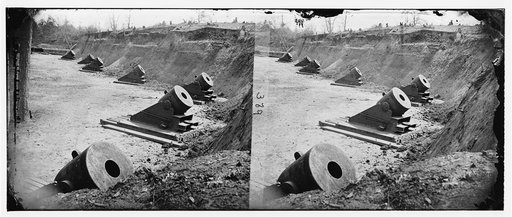 Yorktown, Virginia (vicinity). Battery No. 4, mounting 13-inch mortars. East north end
