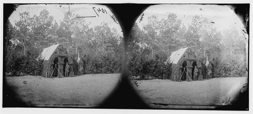 Petersburg, Virginia (vicinity). Col. Ira Spaulding's quarters. Camp of the 50th New York Engineers
