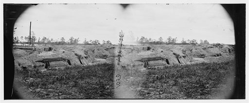 Petersburg, Virginia. Earthworks in front of Petersburg