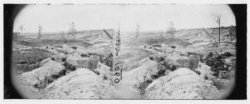 Petersburg, Virginia. Earthworks in front of Petersburg