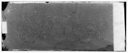 Yorktown, Virginia (vicinity). Group at Camp Winfield Scott. T. Anderson, Esq. Lt. Col. Fletcher, Lt. Col. Neville, Major A.J. Pearson, Prince de Joinville, Comte de Paris, Gen. Stewart Van Vliet, G. Sheffield, S.L. Arny, Duc de Chartres