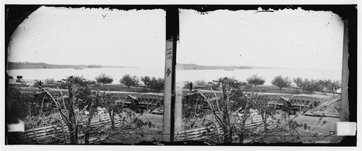 Yorktown, Virginia (vicinity). Federal Battery No. 1 two miles below Yorktown. Parrott guns in peach orchard