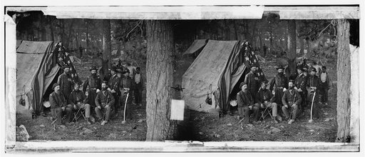 Antietam, Maryland. General John C. Caldwell and staff on battlefield