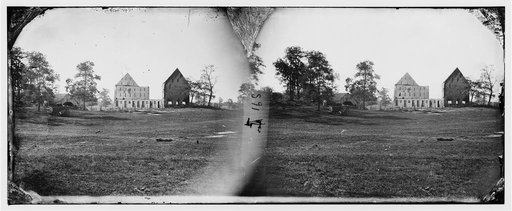 Antietam, Maryland. Real's barn, burned by the bursting of a Federal shell at the battle of Antietam