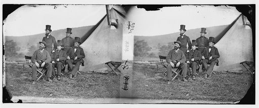 Antietam, Maryland. Allan Pinkerton and visitors from Washington