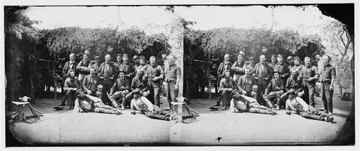 Cumberland Landing, Virginia. Group of civilians and soldiers