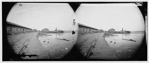 Aquia Creek Landing, Virginia. View of wharf