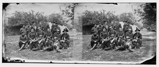 Falmouth, Virginia. Lord [William] Abinger and group of officers at headquarters, Army of the Potomac