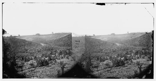 Belle Plain, Virginia (vicinity). Encampment of 7,000 Confederates in the "Punch bowl"
