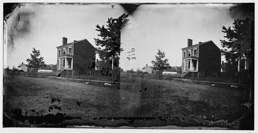 Fredericksburg, Virginia. Dr. Lawrence's house on Carolina Street, showing the effect of the shelling on the 13th of December 1862