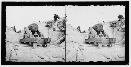 Dutch Gap Canal, James River, Virginia (vicinity). Confederate battery
