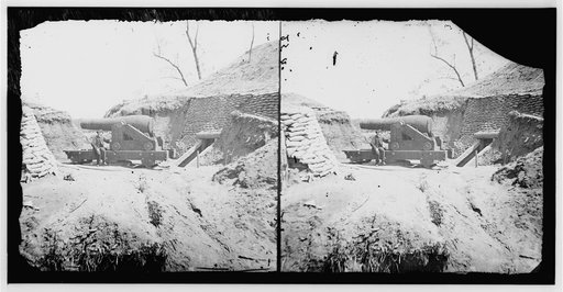 Dutch Gap Canal, James River, Virginia (vicinity). Confederate battery