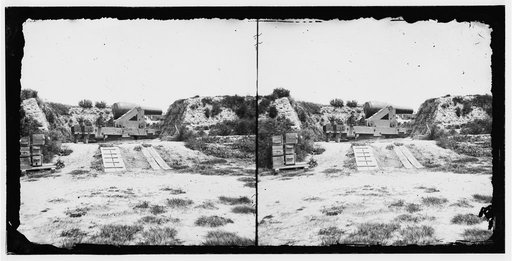 Dutch Gap Canal, James River, Virginia (vicinity). Interior of Fort Darling. (Columbiad gun)