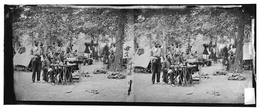 Bealeton, Virginia. Army of the Potomac Officer's mess of Company D, 93d New York Infantry