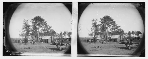 Brandy Station, Virginia. Winter quarters of scouts and guides. Army of the Potomac