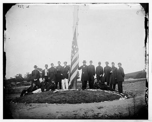Washington, District of Columbia. Group of Signal Corps officers in camp near Georgetown