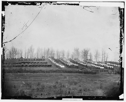 Rappahonnock Station, Virginia. General view of 50th New York Engineers' winter encampment