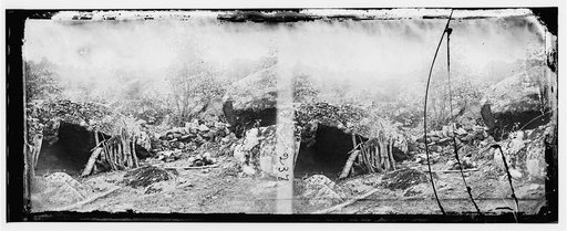 The home of a rebel sharpshooter, on battle field of Gettysburg