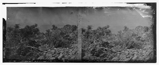Gettysburg, Pennsylvania. Breast works on extreme left